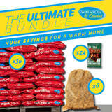 Mixed bundle of smokeless fuel kindling and firelighters