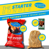 Mixed bundle of smokeless fuel kindling and firelighters
